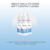Elliecoo Contact Lens Lubricating Eye Drops Hyaluronic Acid Moisturizing Eye Drops Redness Relief Eye Drops (0.34 FL OZ,10 ML)